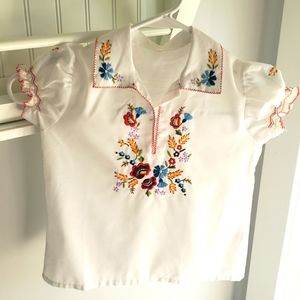 Vintage Mexican child blouse size 6